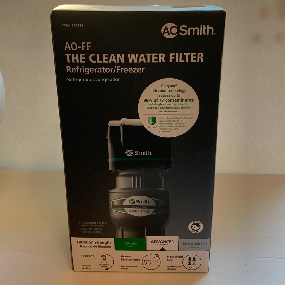 AO Smith AO-FF Advanced Single Stage Water Filter System refridgerator freezer